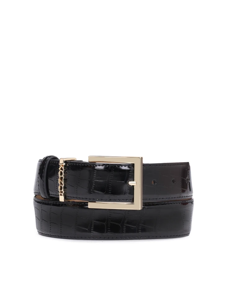 kazar Ladies’ black patent leather belt