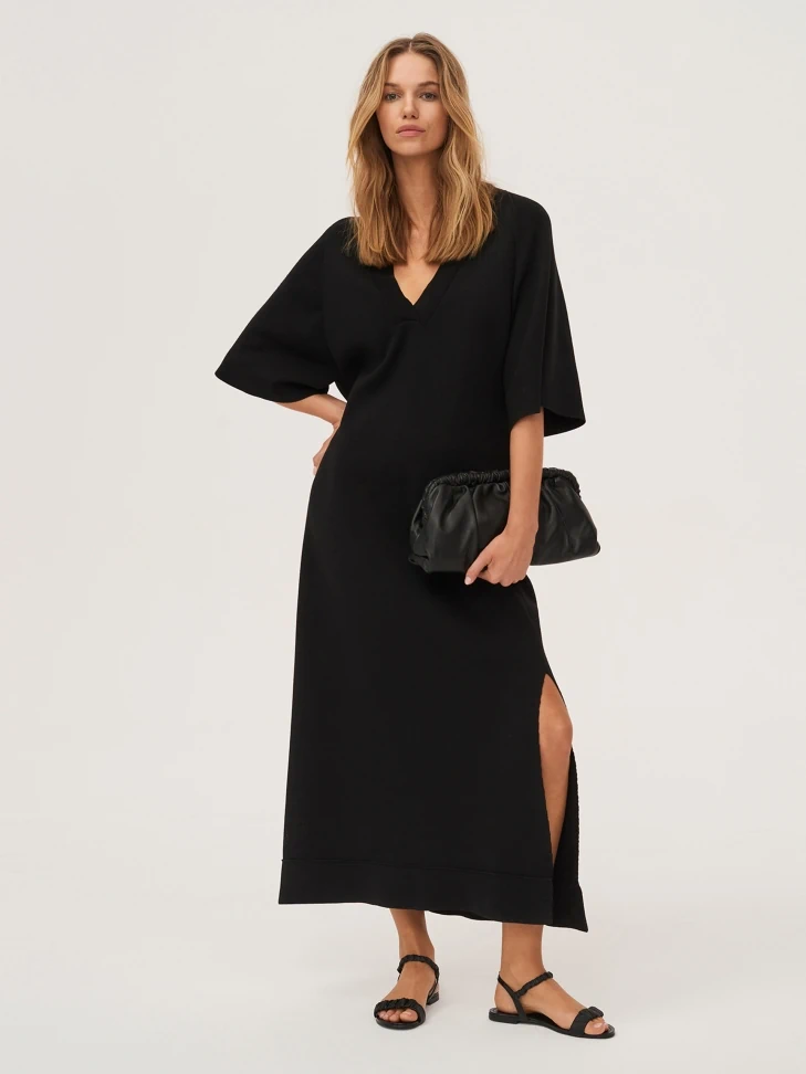 Kazar Ladies' Black Ruffled Strap Sandals