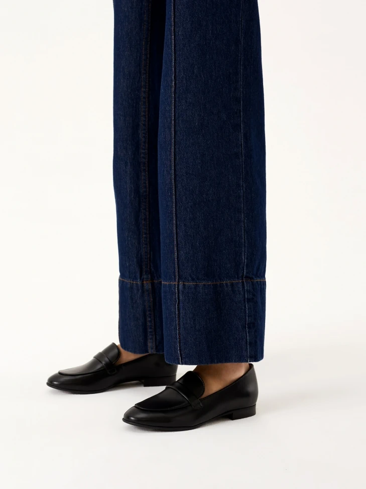 Kazar Ladies' Black Smooth Leather Loafers