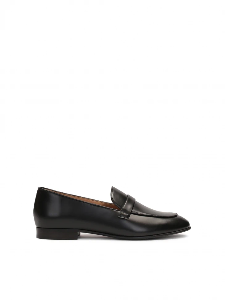 kazar Ladies' black smooth leather loafers
