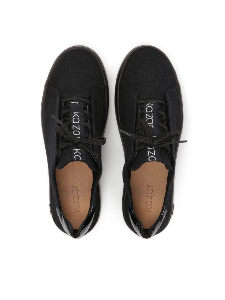 Kazar Ladies’ Black Sneakers With Attractive Lacing