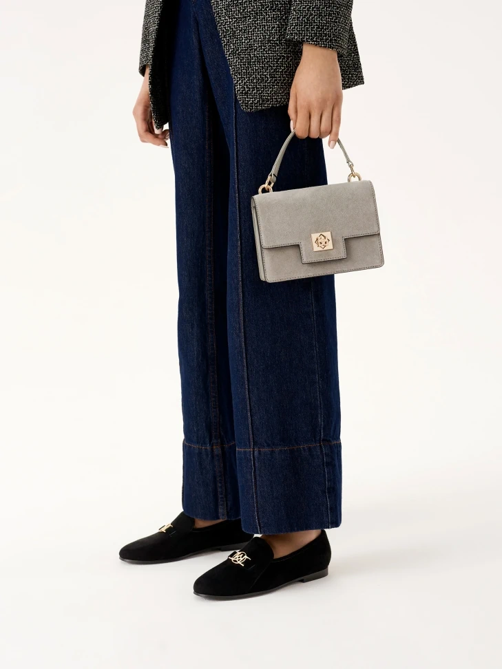 Kazar Ladies' Black Soft Suede Flat Shoes