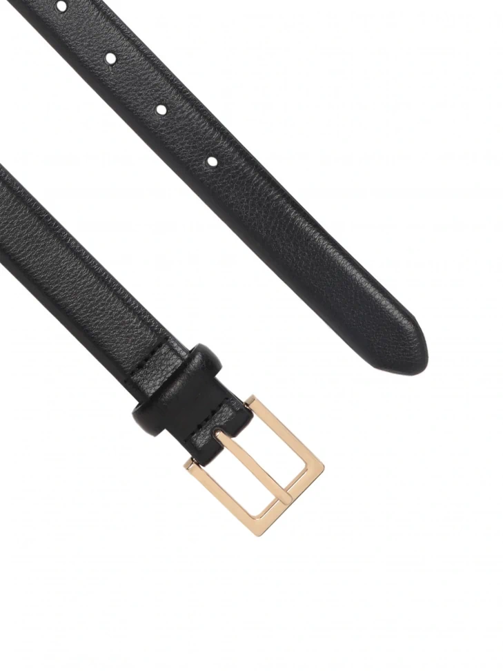 Kazar Ladies’ Classic Black Grain Leather Belt