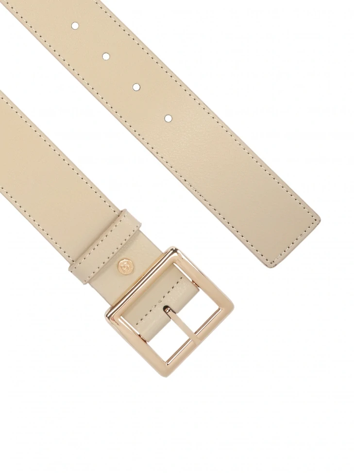 Kazar Ladies' Leather Belt With A Geometric Buckle