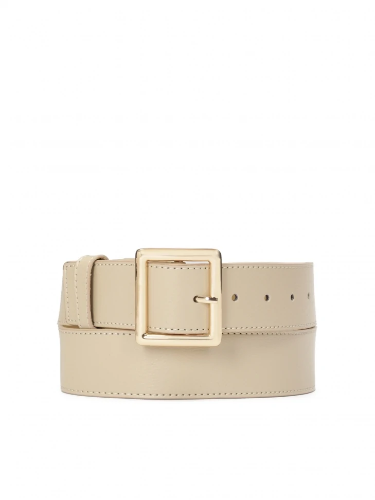 kazar Ladies' leather belt with a geometric buckle