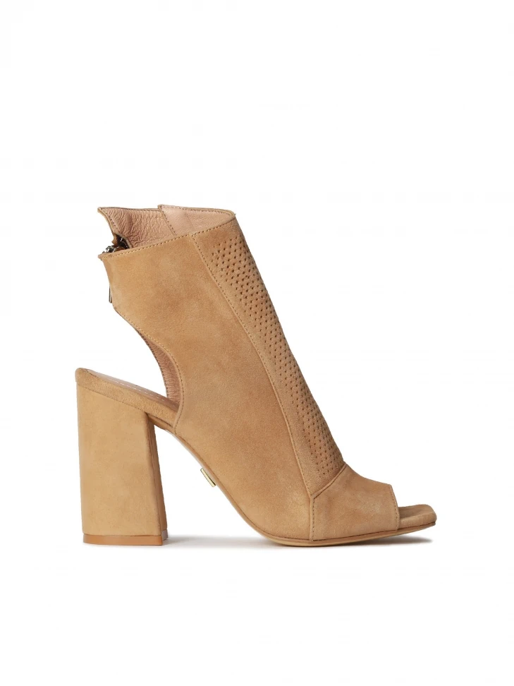 kazar Ladies’ light brown peep toe boots
