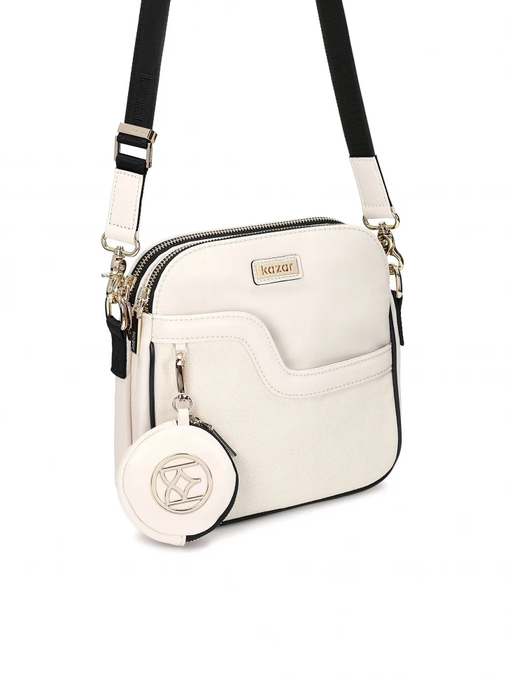 Kazar Ladies' Off-white Messenger Bag