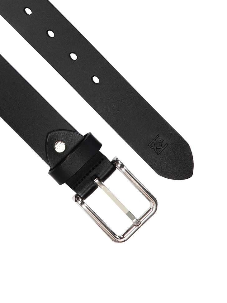 Kazar Ladies' Slim Leather Belt With Silver Buckle