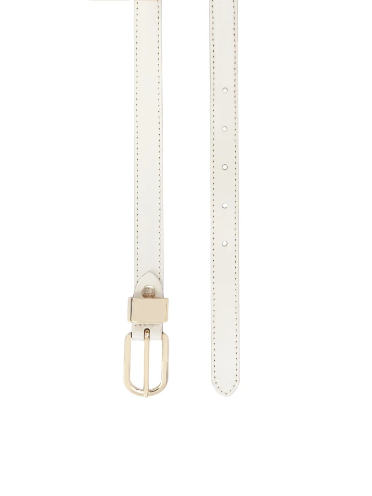 Kazar Ladies’ Stylish Narrow Off White Belt