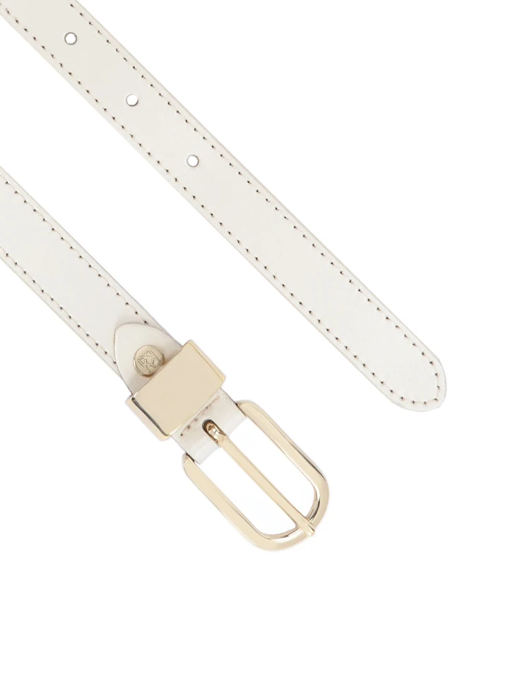 Kazar Ladies’ Stylish Narrow Off White Belt