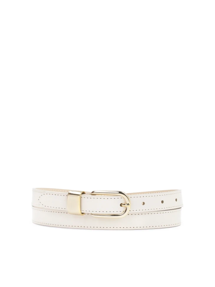 kazar Ladies’ stylish narrow off white belt