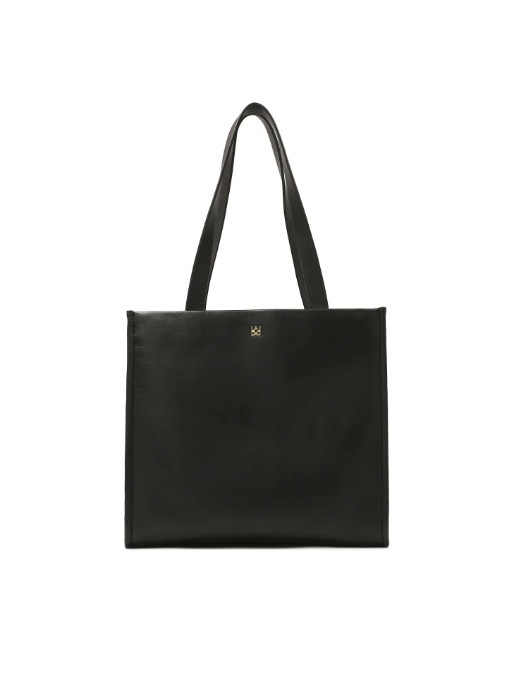 kazar Large black leather tote bag shoulder bag