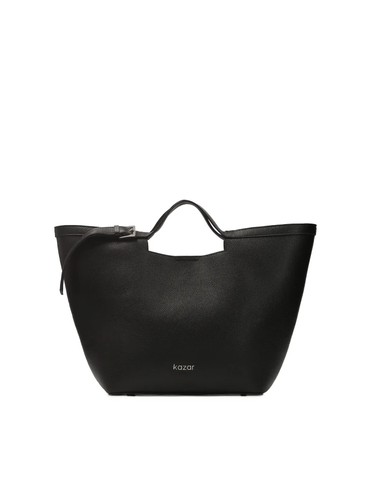 kazar Large black trapeze-shaped shoulder bag