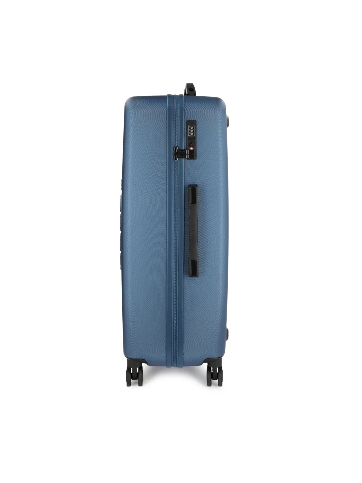 Kazar Large Blue Monogrammed Suitcase