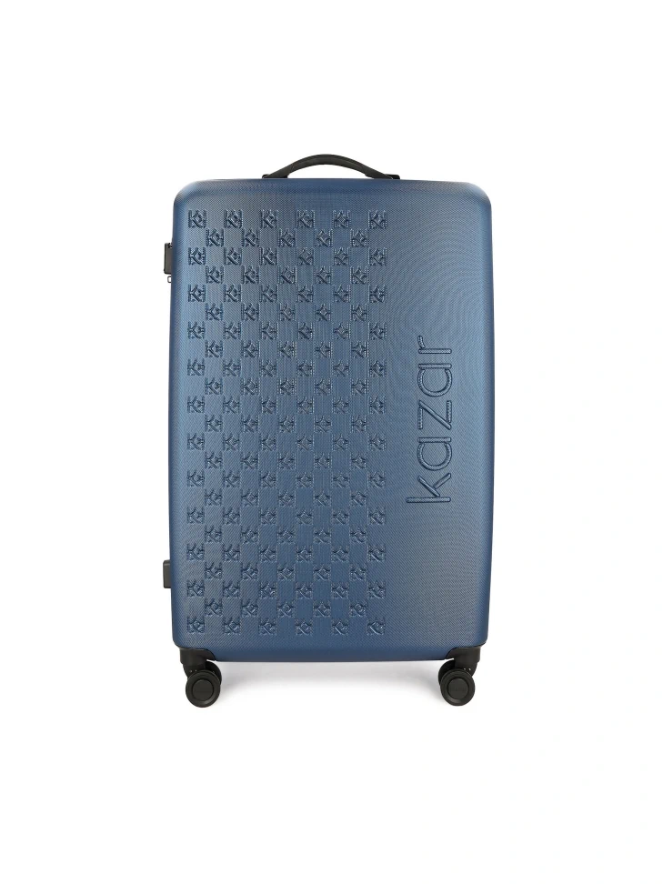 kazar Large blue monogrammed suitcase