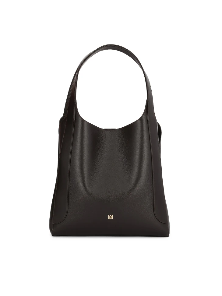 kazar Large brown handbag with long handles