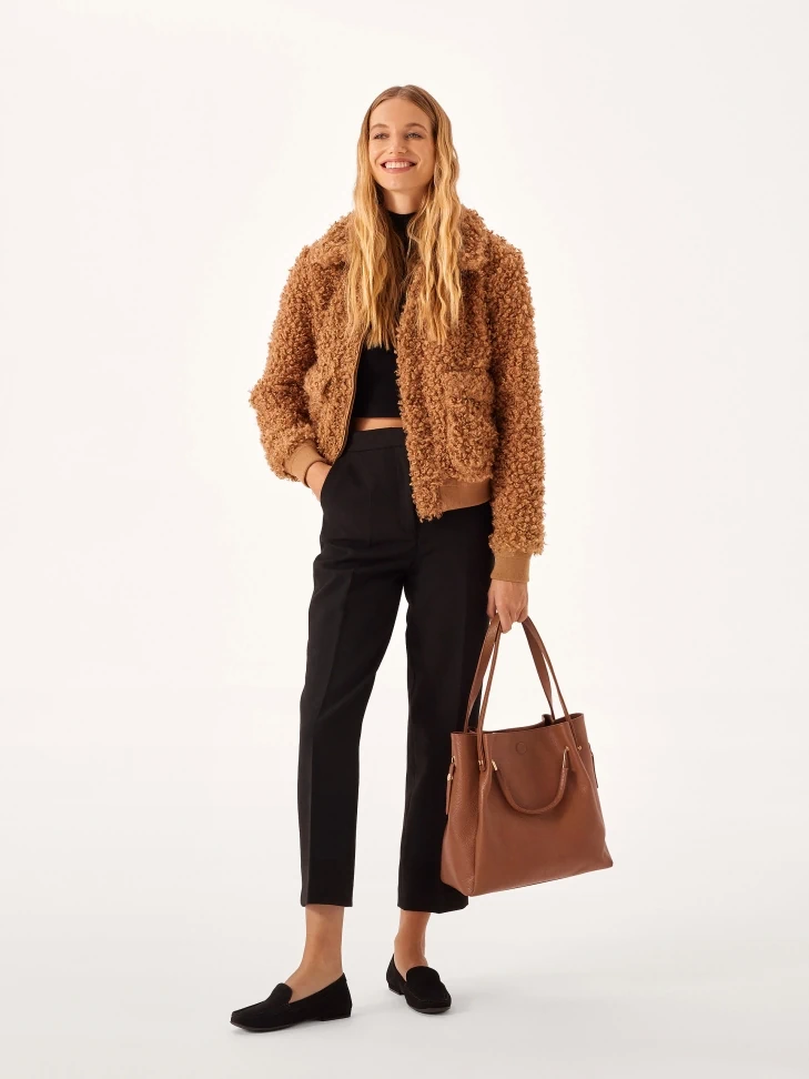 Kazar Large Brown Handbag With Original Handles