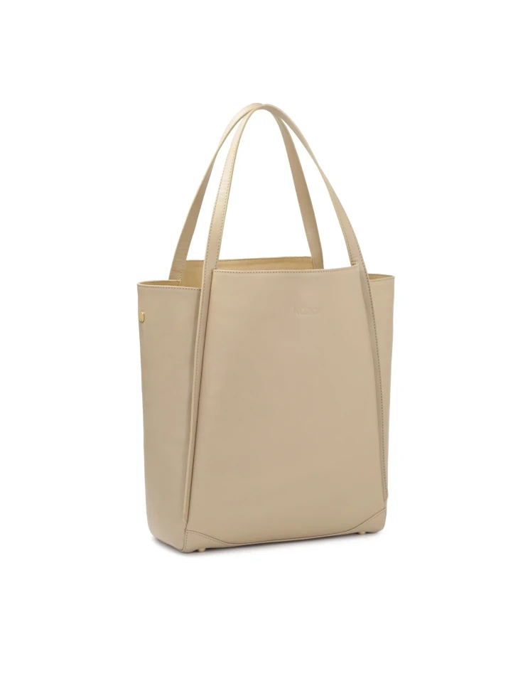 Kazar Large Cream Shoulder Bag With Two Handles