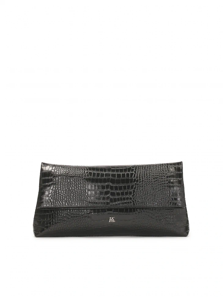 kazar Large embossed leather evening handbag
