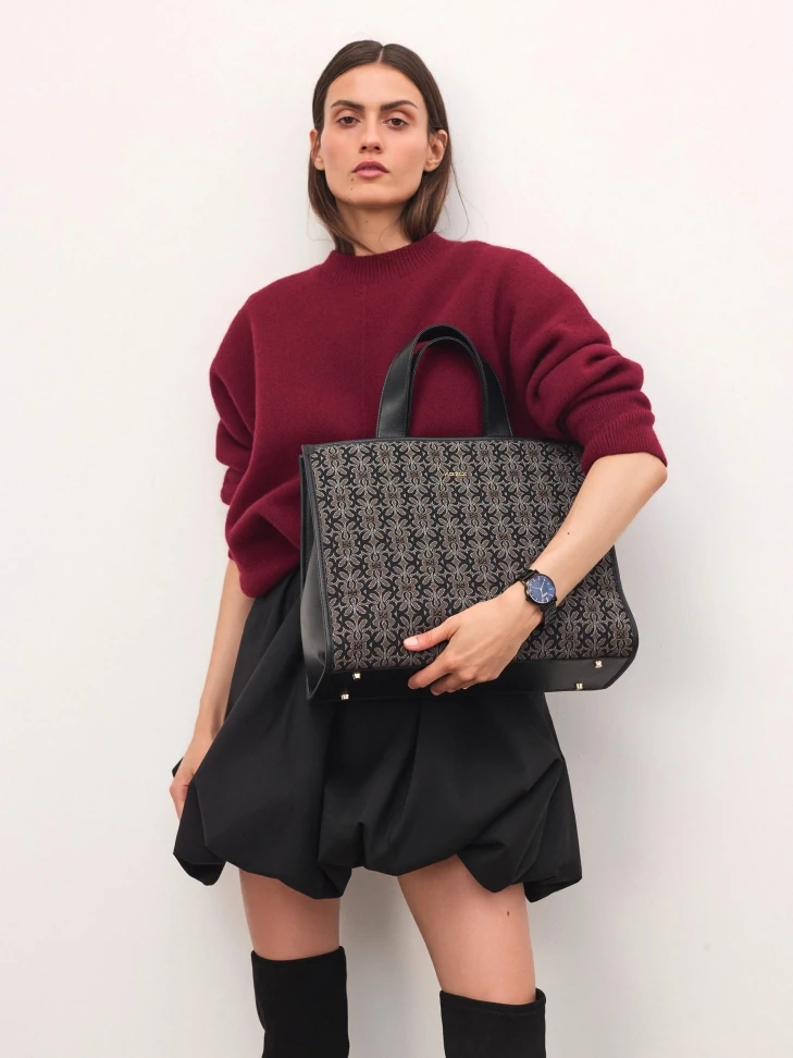 Kazar Large Handbag Made Of Patterned Fabric