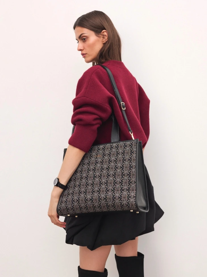 Kazar Large Handbag Made Of Patterned Fabric