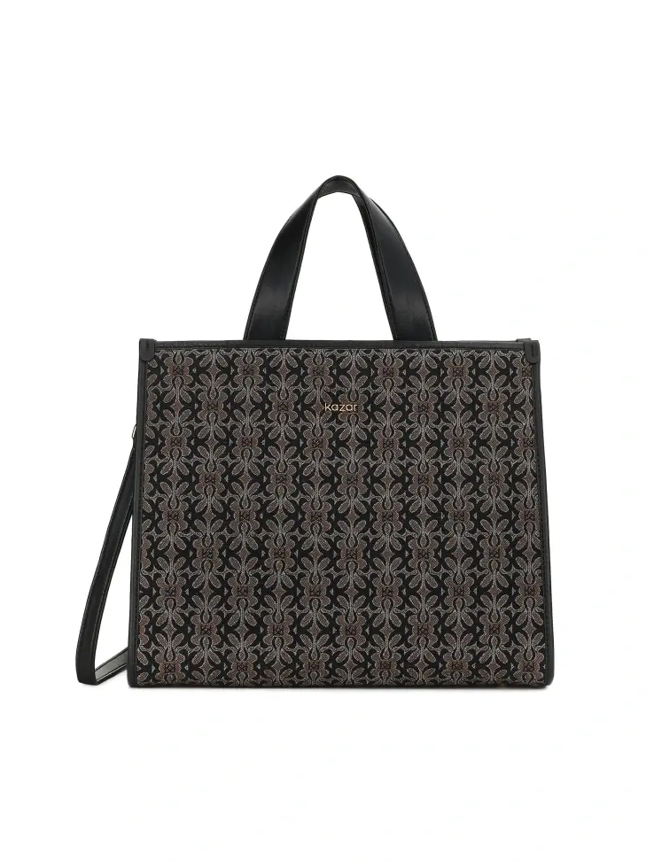 kazar Large handbag made of patterned fabric