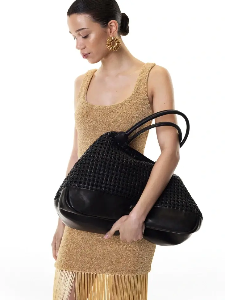 Kazar Large Handbag With A Striking Weave