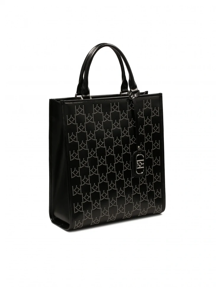 Kazar Large Handbag With Dotted Metal Monograms