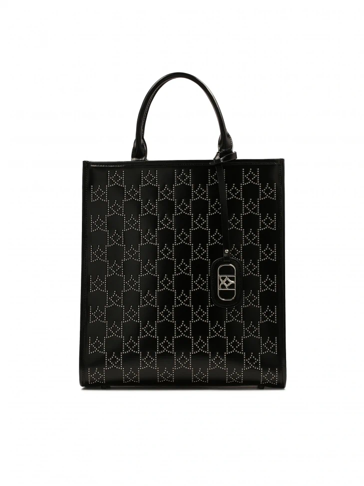 kazar Large handbag with dotted metal monograms