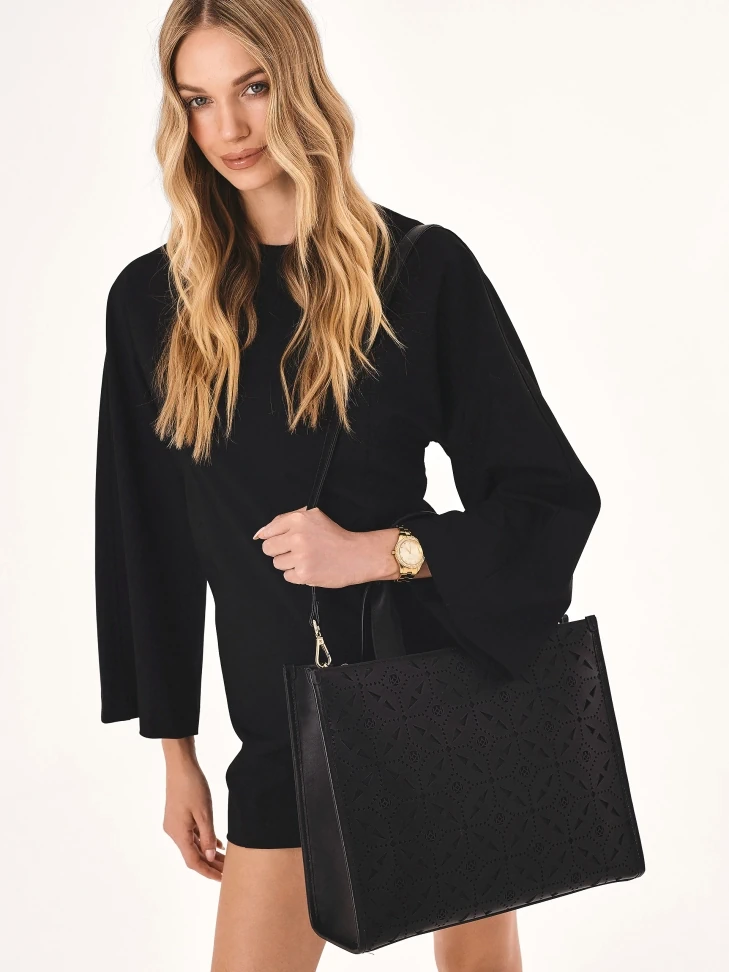 Kazar Large Handbag With Openwork Pattern