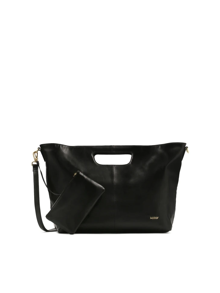 kazar Large leather handbag with pouch