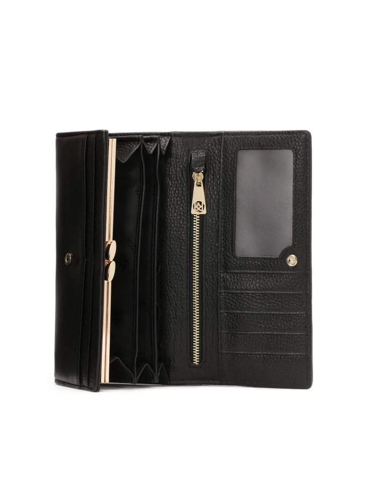 Kazar Large Leather Wallet With Fine Quilting