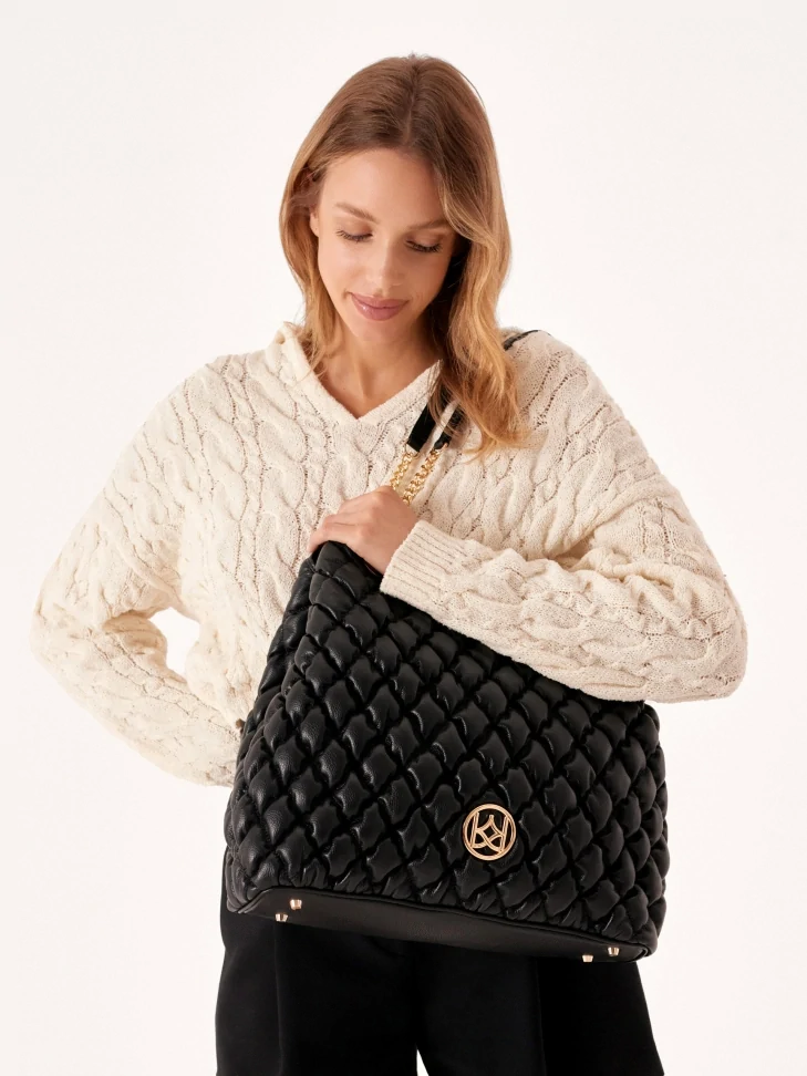 Kazar Large Quilted Handbag With Shoulder Handles