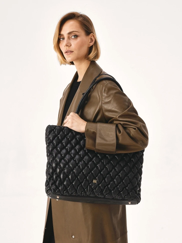Kazar Large Quilted Shoulder Bag