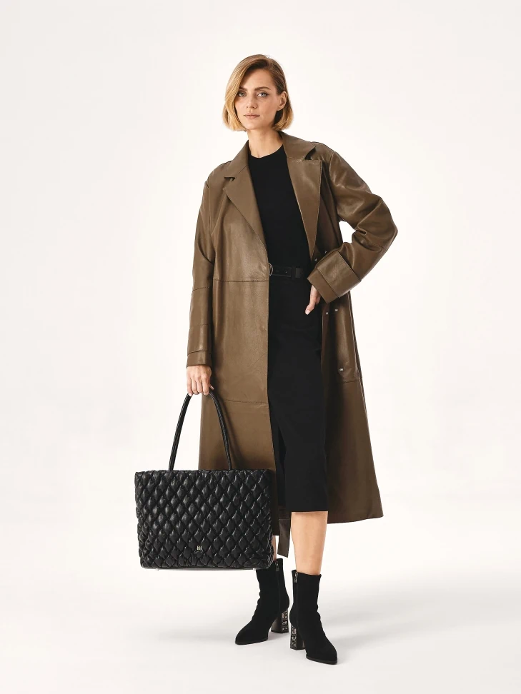 Kazar Large Quilted Shoulder Bag