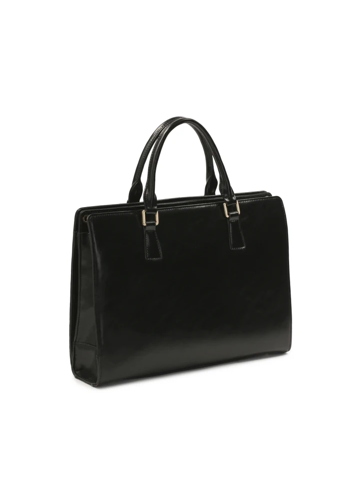 Kazar Large Rigid Bag With Embossed Design