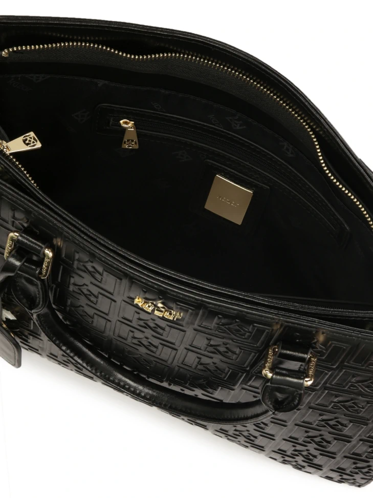 Kazar Large Rigid Bag With Embossed Design