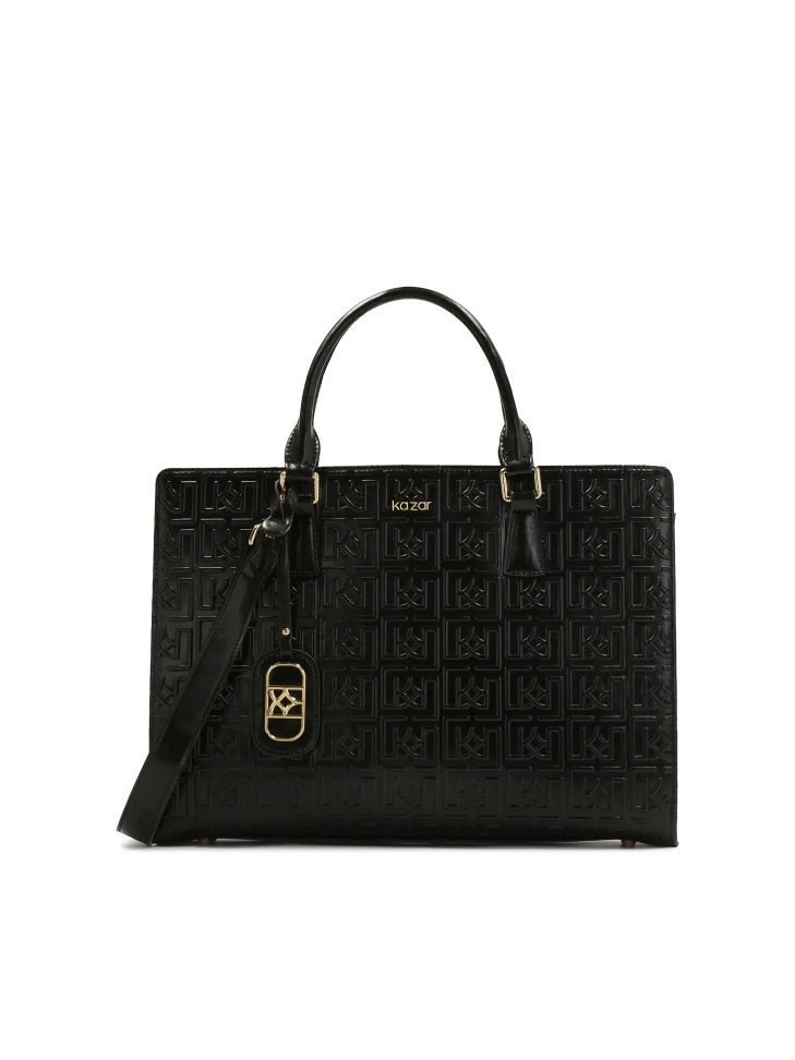 kazar Large rigid bag with embossed design