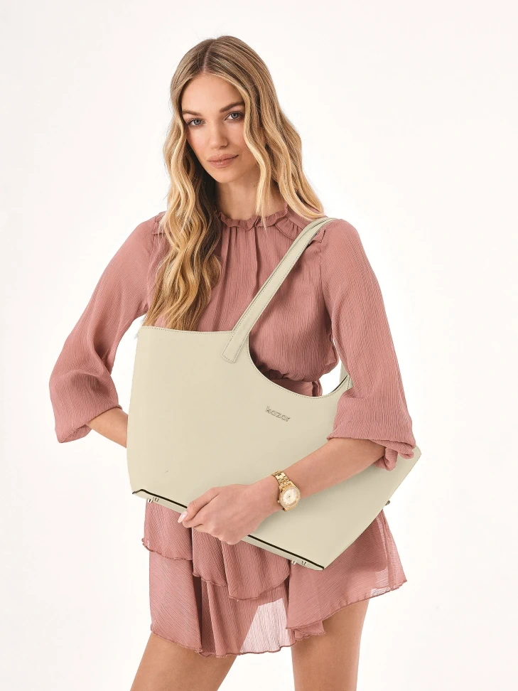 Kazar Large Shoulder Bag With Rigid Construction