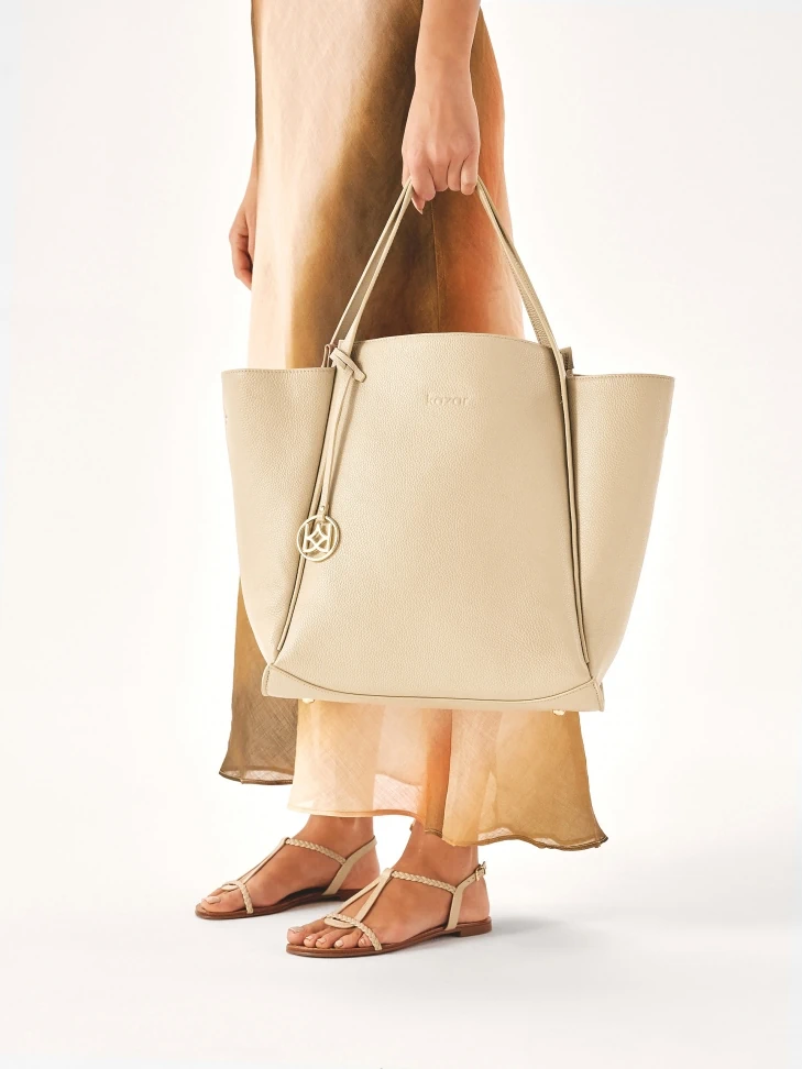 Kazar Large Trapezoidal-shaped Shoulder Bag