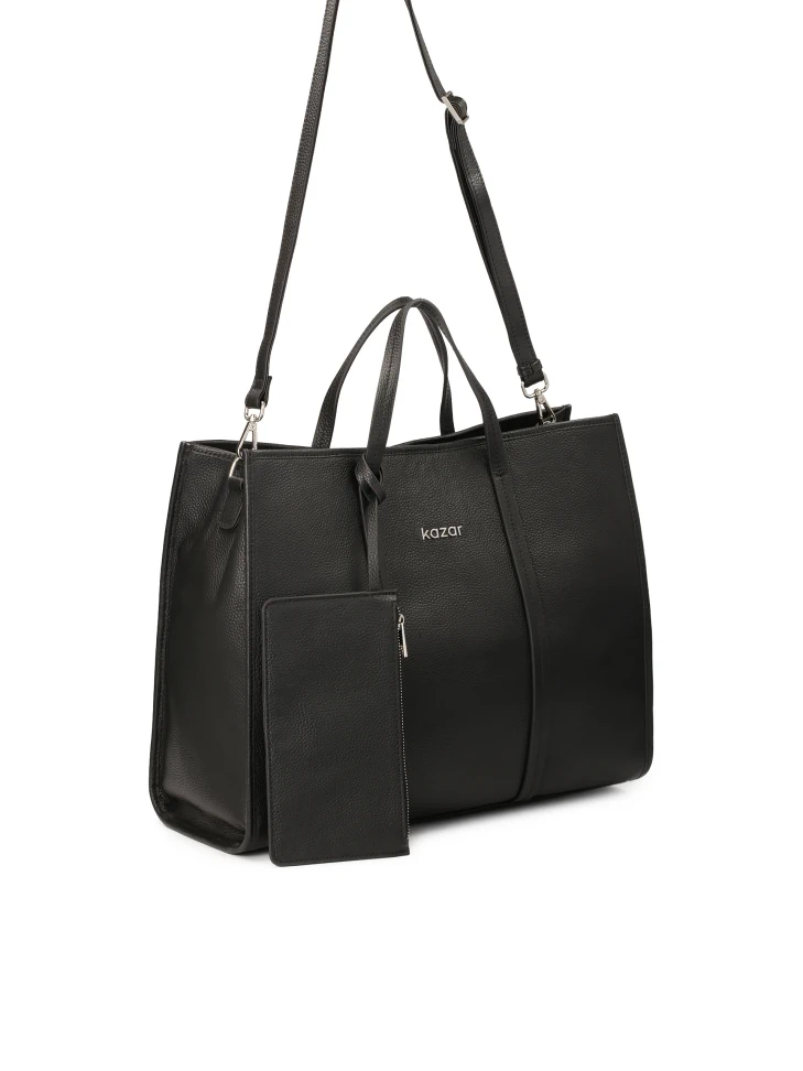 Kazar Large XL Pea Leather Handbag