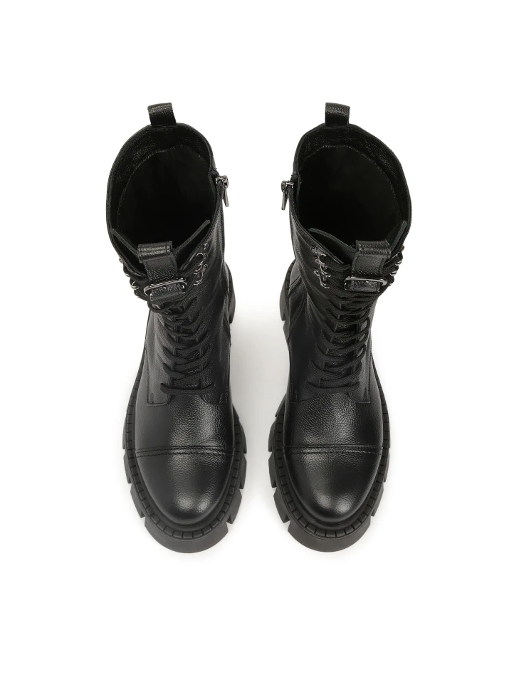 Kazar Leather Ankle Boots With High Upper