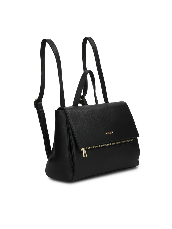 Kazar Leather Backpack With Flap