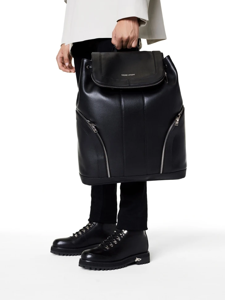 Kazar Leather Backpack With Laptop Compartment