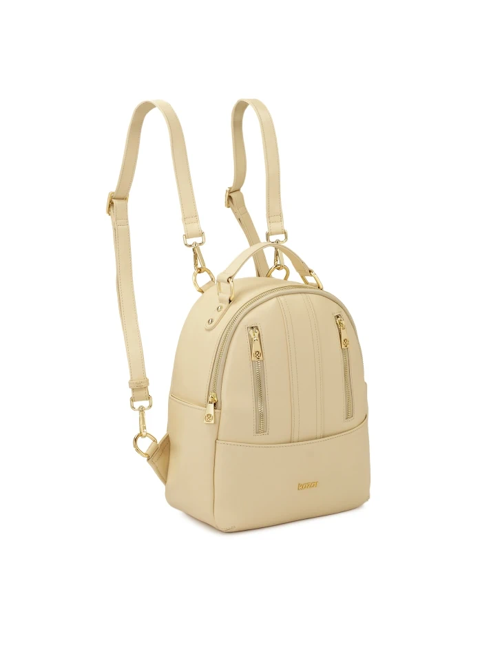 Kazar Leather Backpack With Numerous Pockets