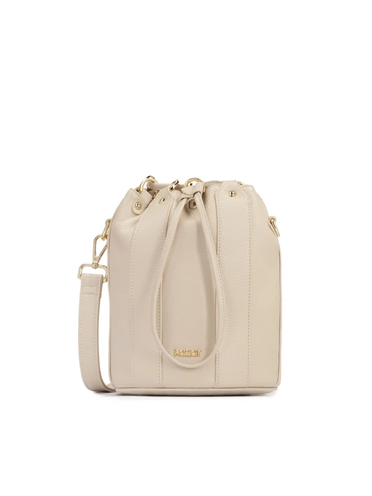 kazar Leather bag handbag in light color