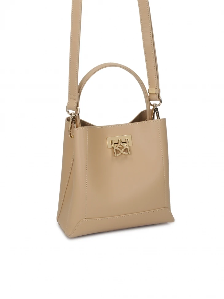 Kazar Leather Bag With A Large Metal Fastening