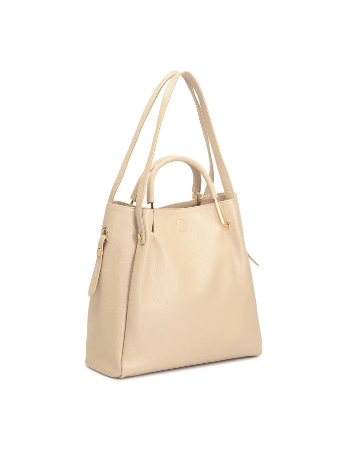 Kazar Leather Bag With Metal Handles