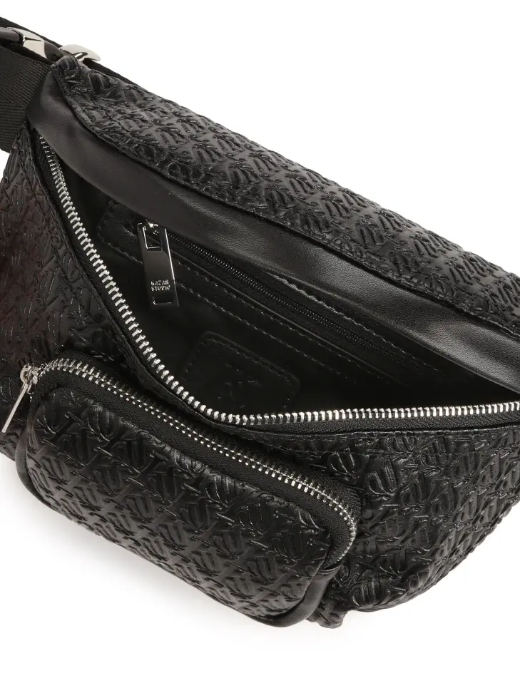 Kazar Leather Belt Bag With Pocket On The Front