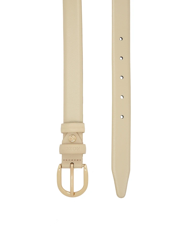 Kazar Leather Belt In A Neutral Color